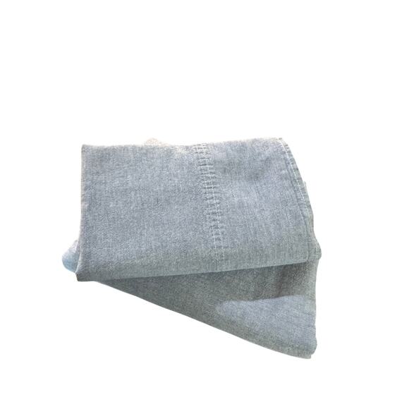 Ralph Lauren Home Blue Chambray Twin Flat Sheet & Standard Pillow Case - Picture 1 of 8